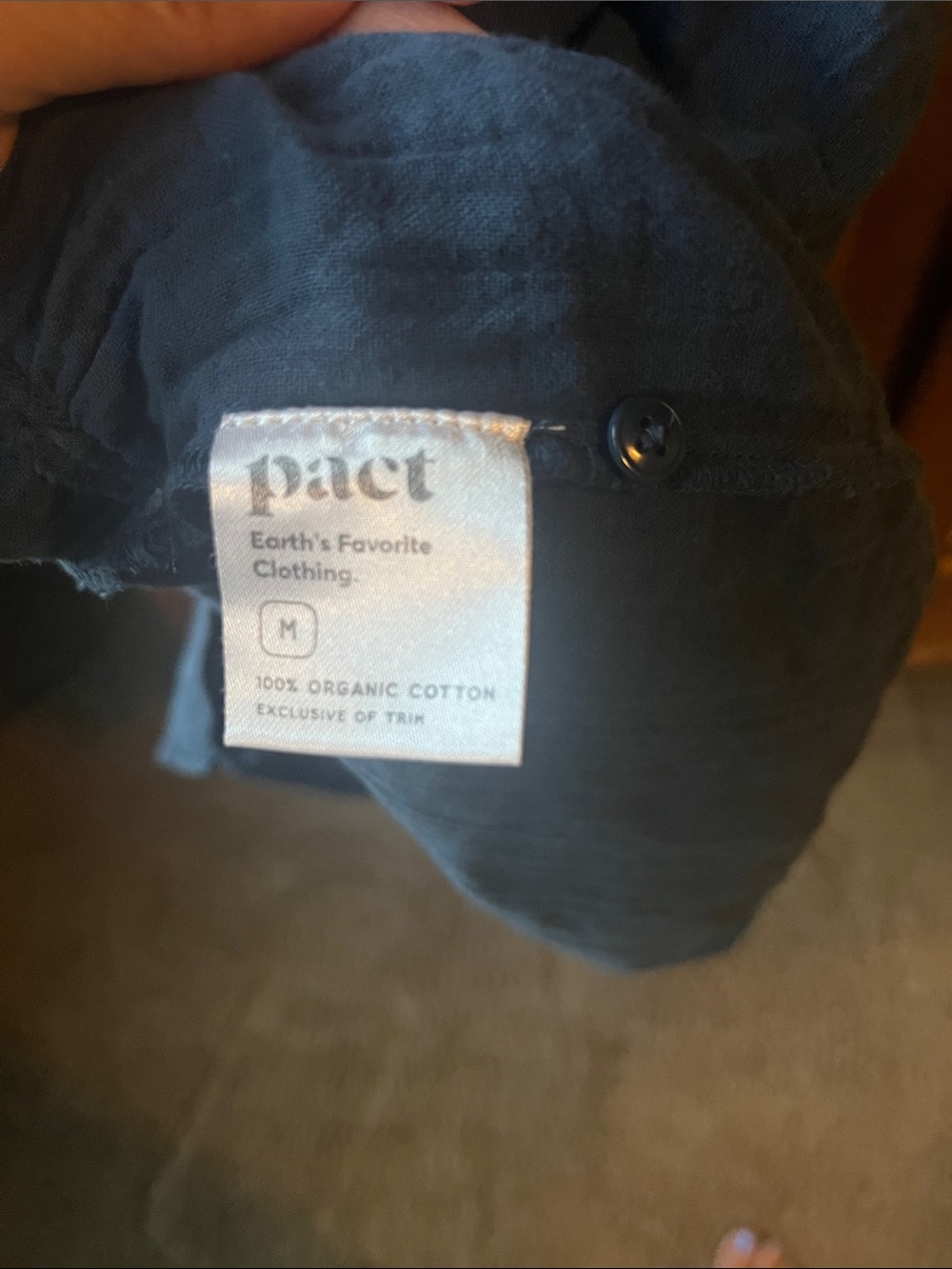 Pact Coastal Guaze Navy Midi Dress - Picture 5 of 5